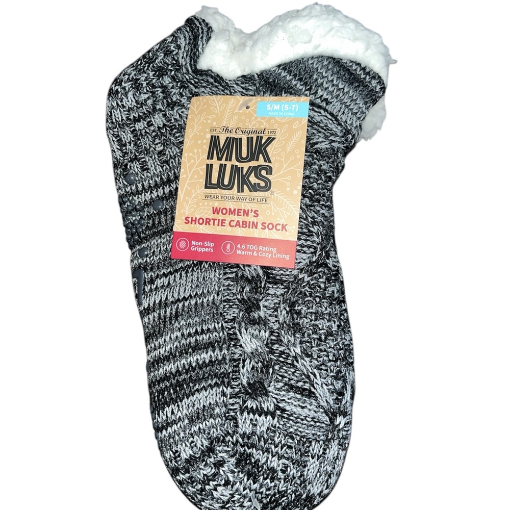 Muk Luks Gray Shortie Cabin Socks